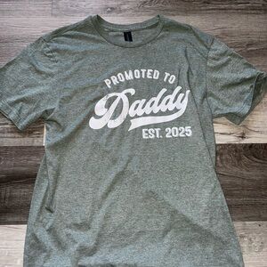 Gray 'Promoted to Daddy' T-Shirt